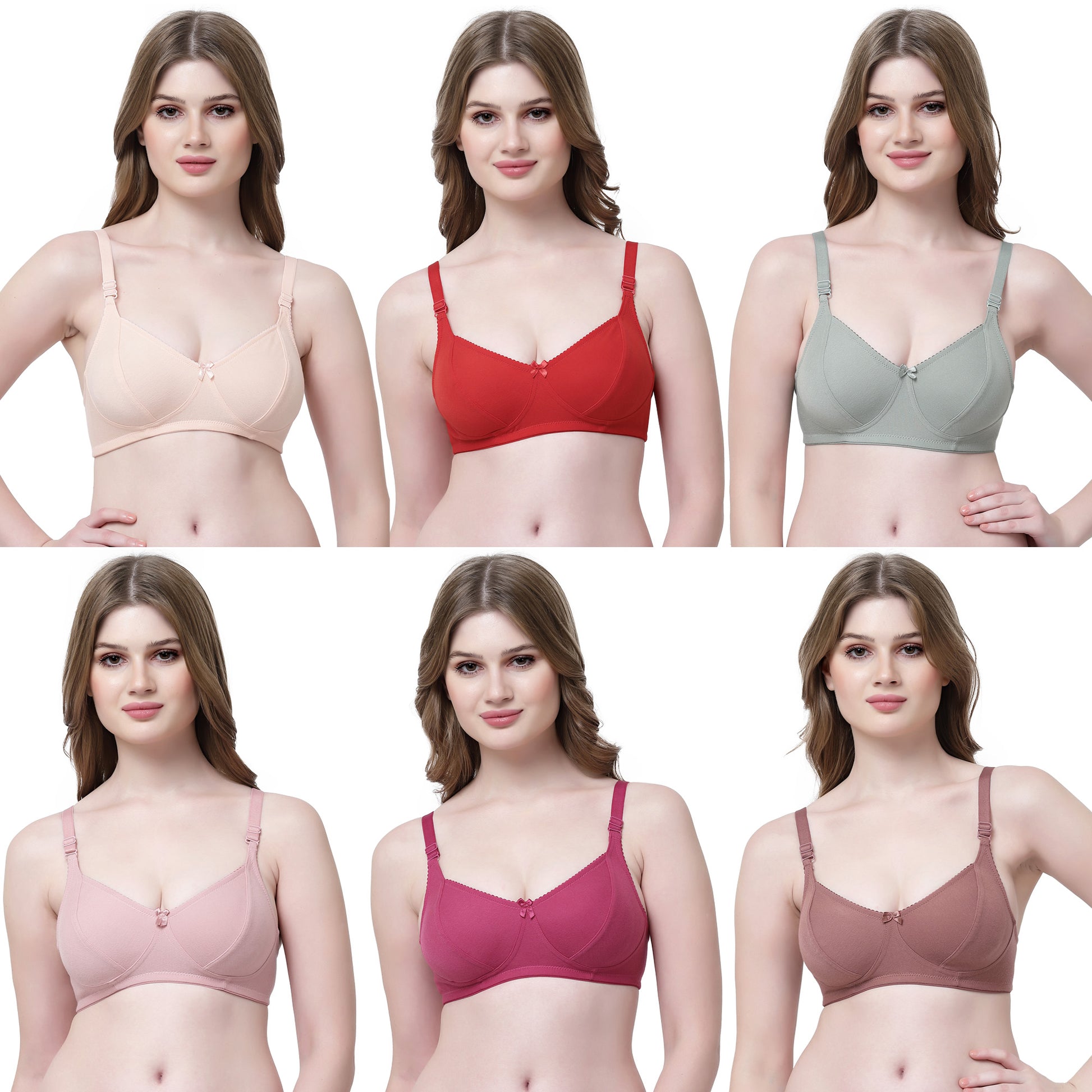Pack Of 6 Full Coverage Everyday Bras