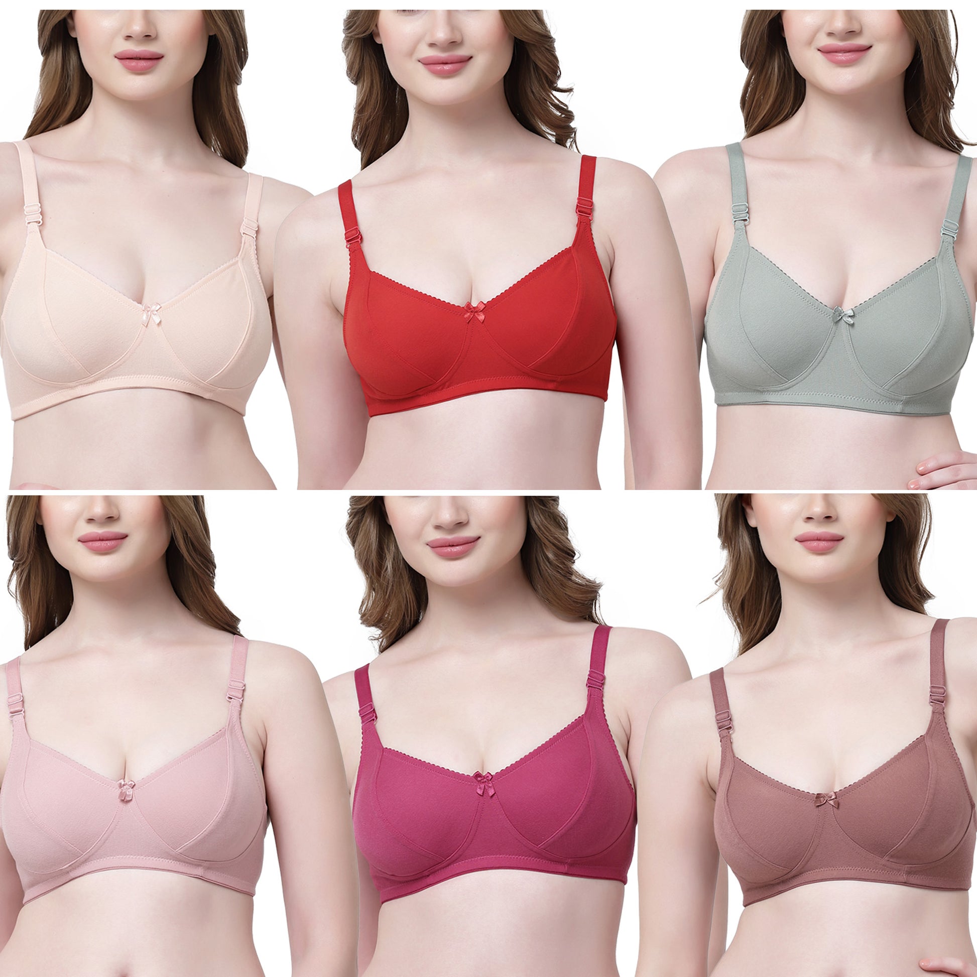 Pack Of 6 Full Coverage Everyday Bras