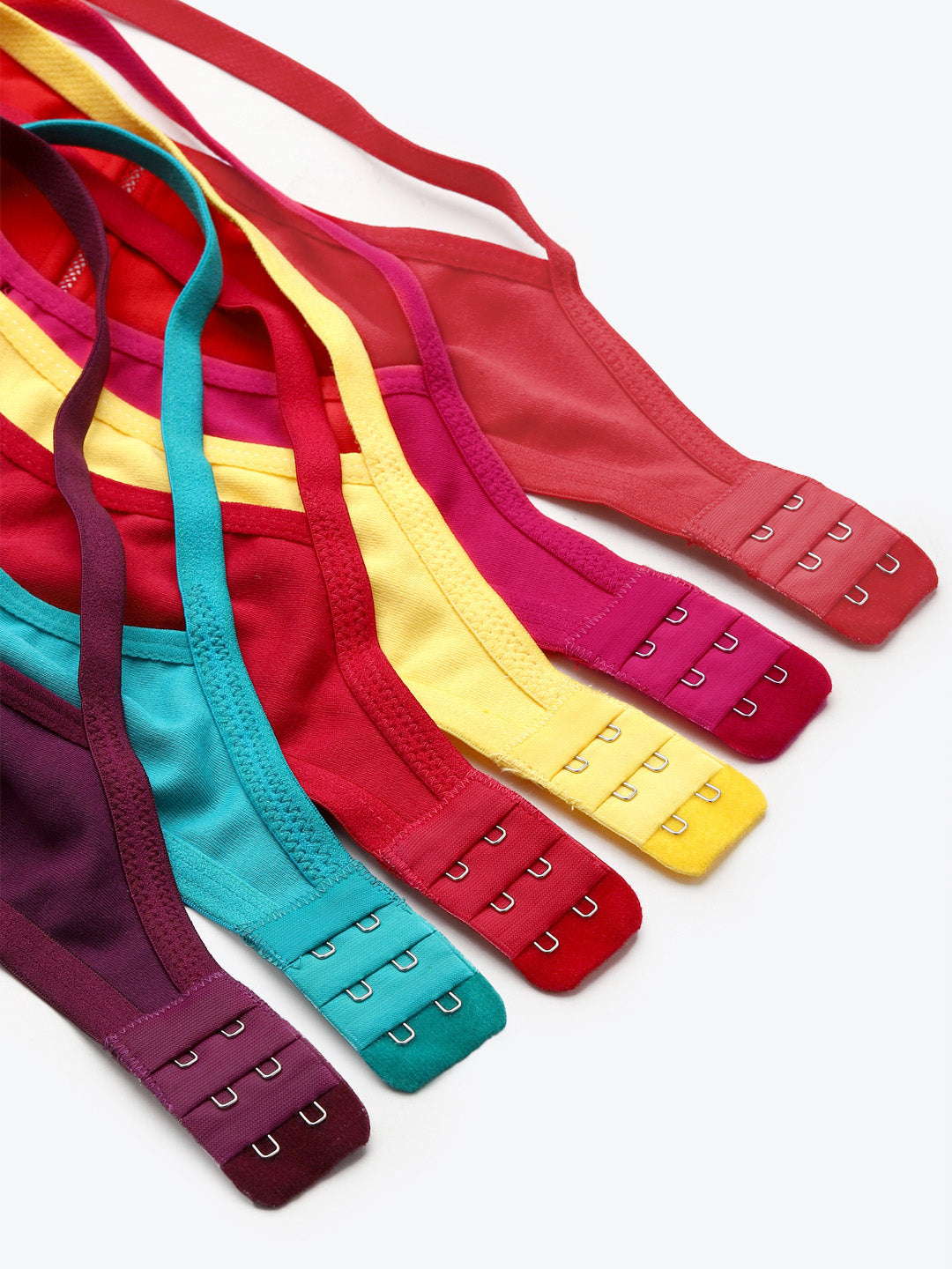 Pack of 6 Solid Non-Wired Non Padded T-shirt Bras