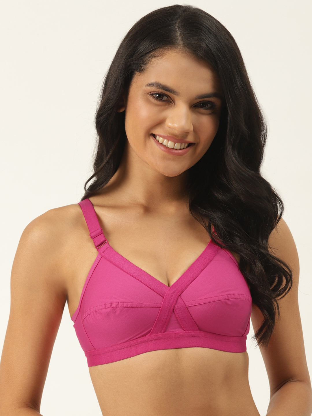 Women Pack of 6 Assorted Solid Full Coverage Cotton Bra