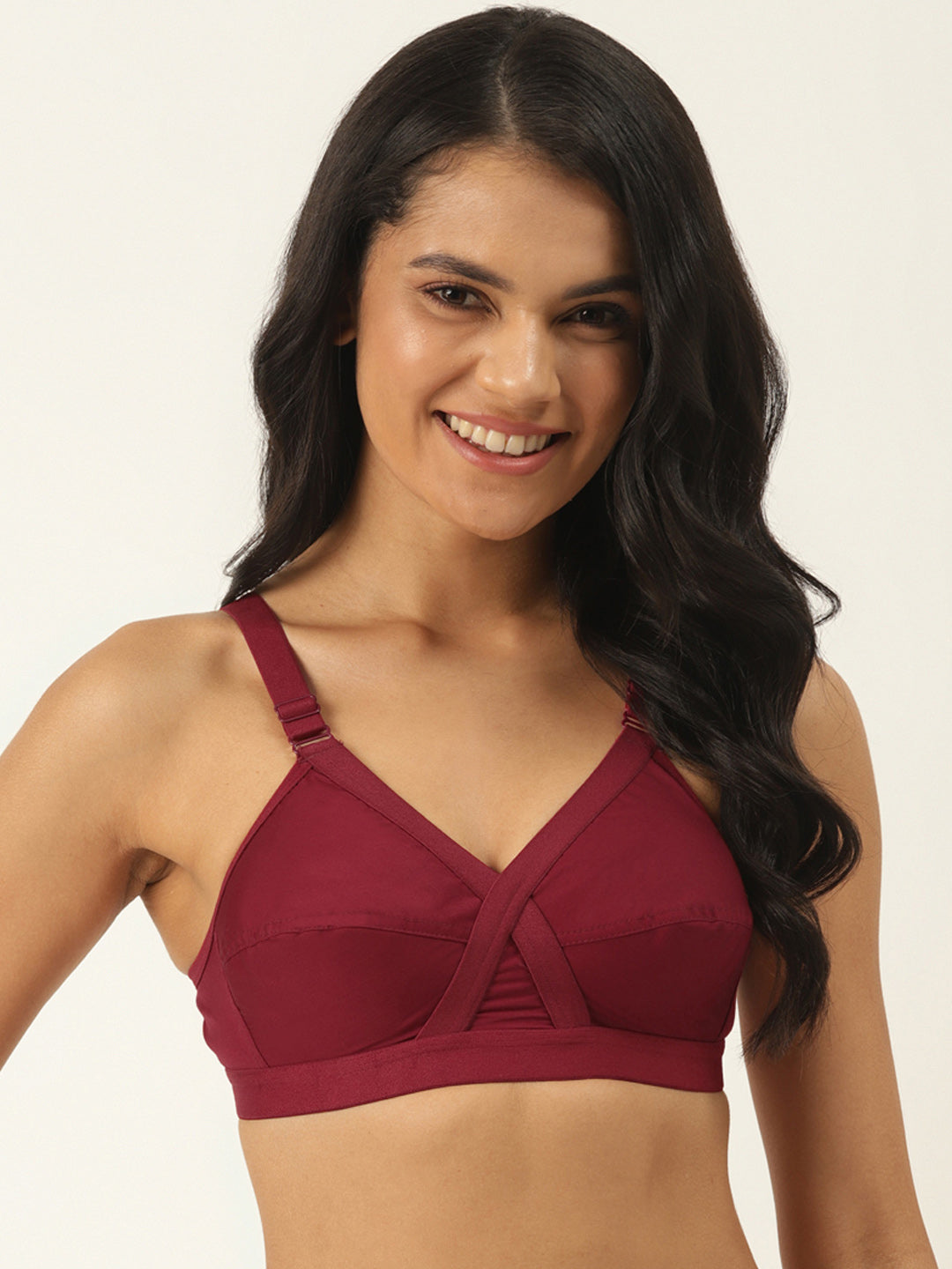 Women Pack of 6 Assorted Solid Full Coverage Cotton Bra