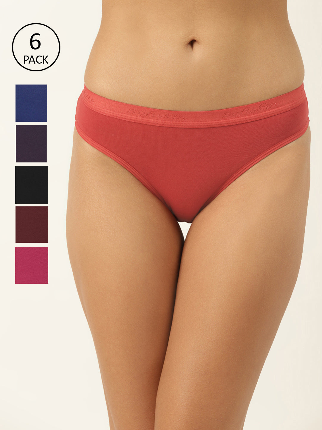 Women Pack of 6 Assorted Bikini Briefs