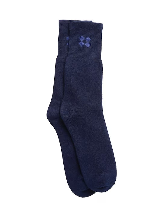 Texlon Men's Thick Terry Calf length Socks (Free Size) (Multicolor) - Pack Of 3 Pair