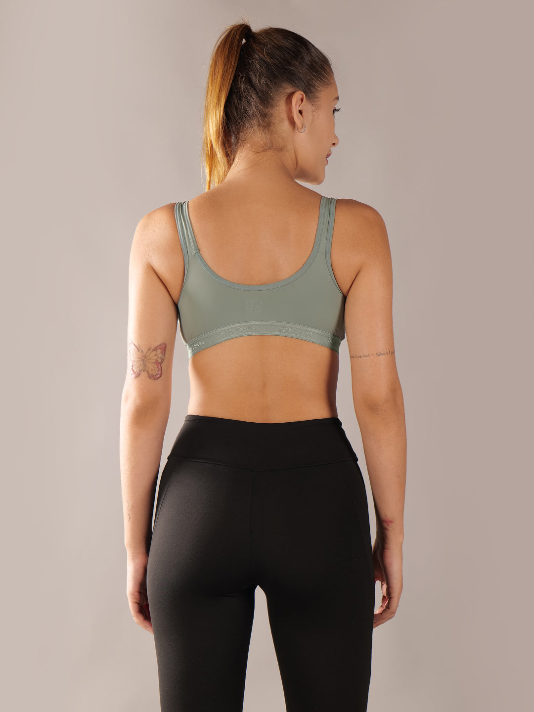 Softskin Pack of 3 Womens Nylon Spandex Padded Sports Bra