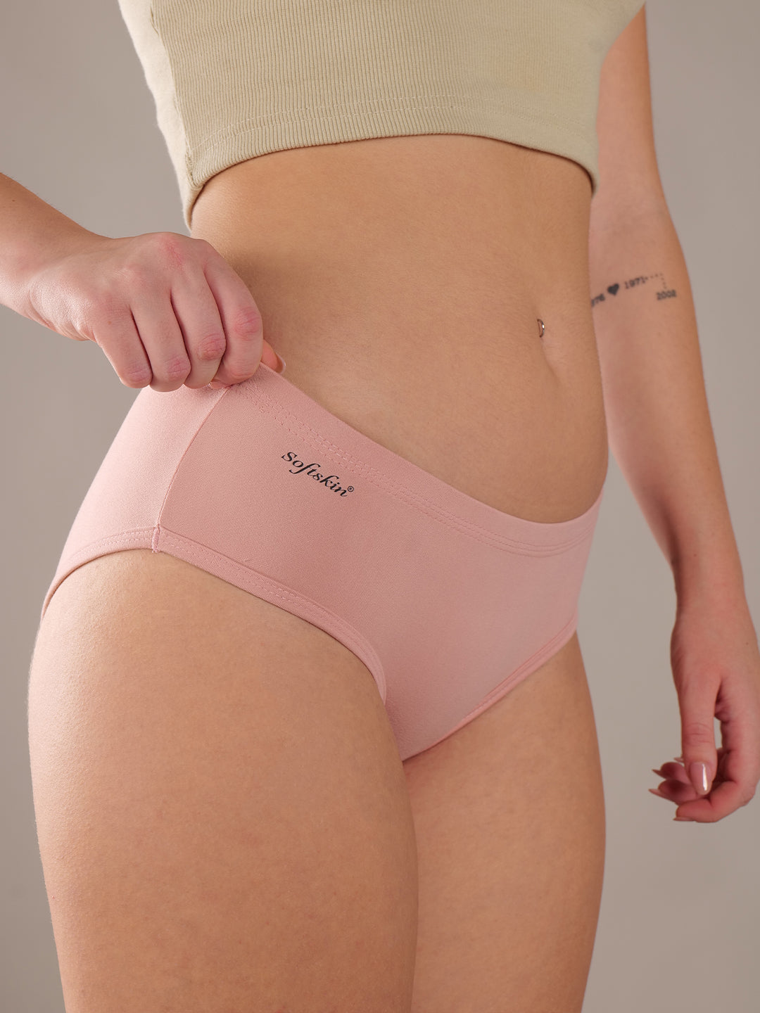 Softskin Pack of 6 Modal Spandex Full Coverage Inner Elastic Panties