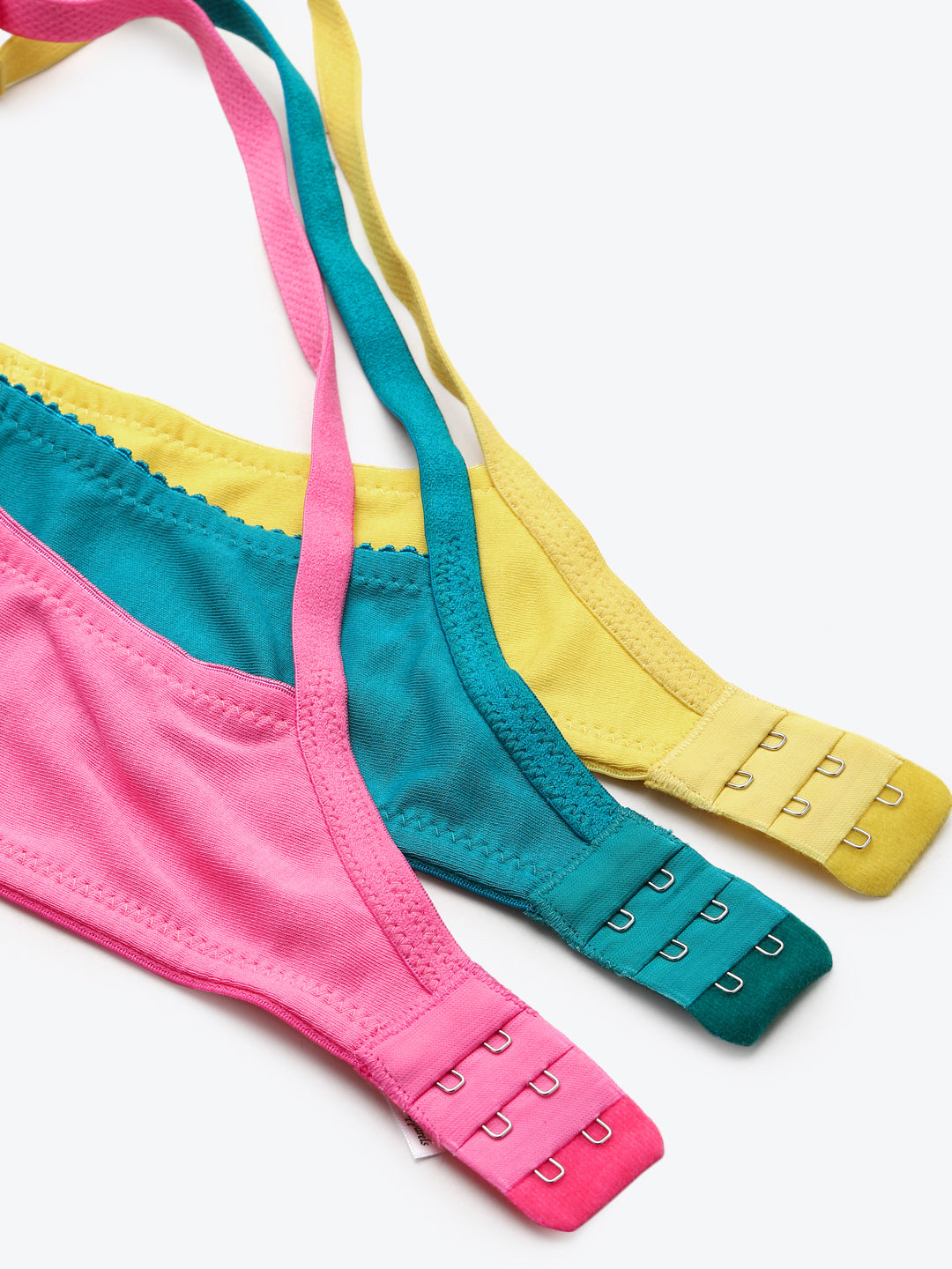 Pack of 3 Solid Non-Wired Non Padded T-shirt Bras