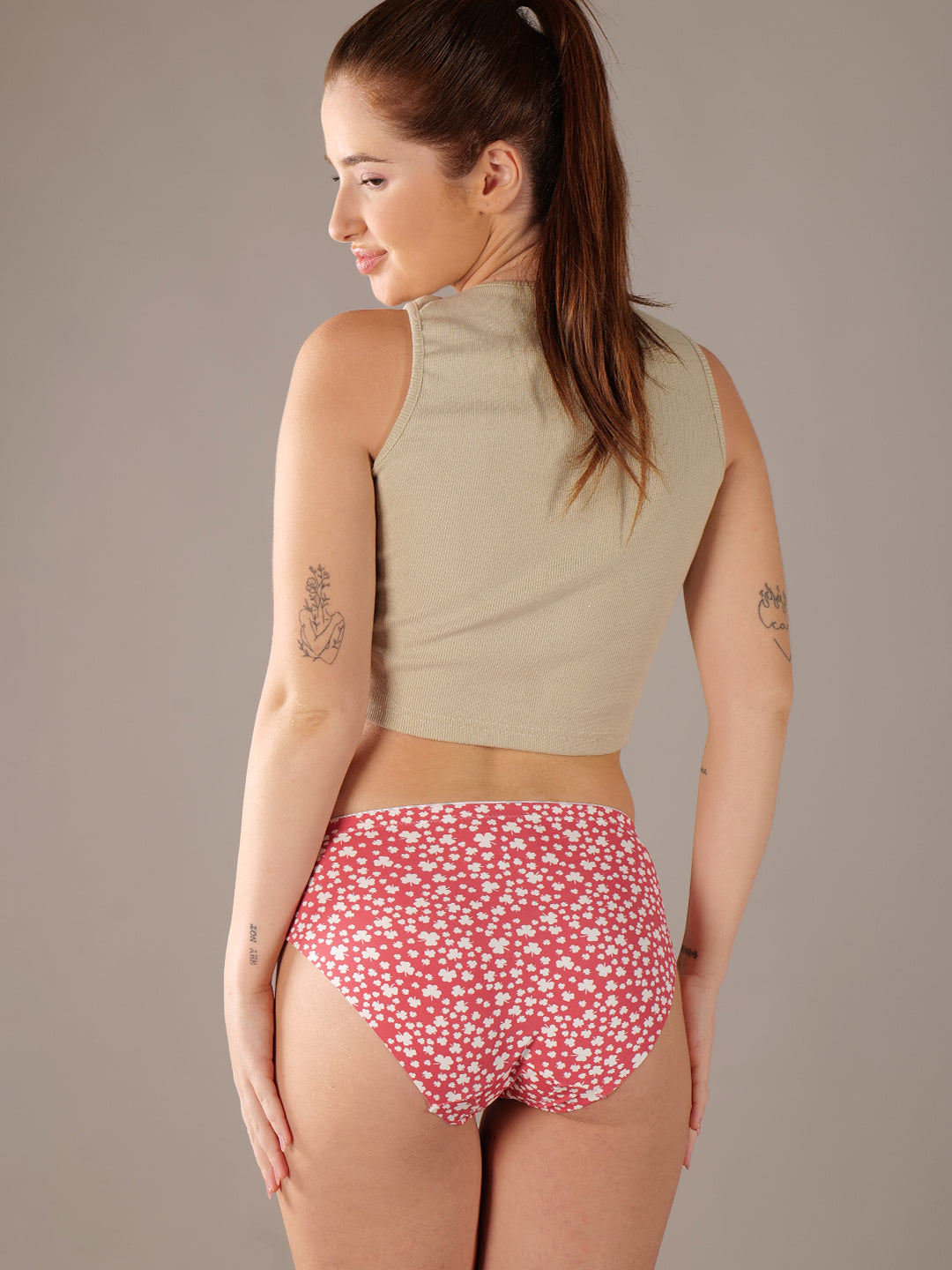 Softskin Pack of 3 Nylon Spandex Printed Seamless Panties