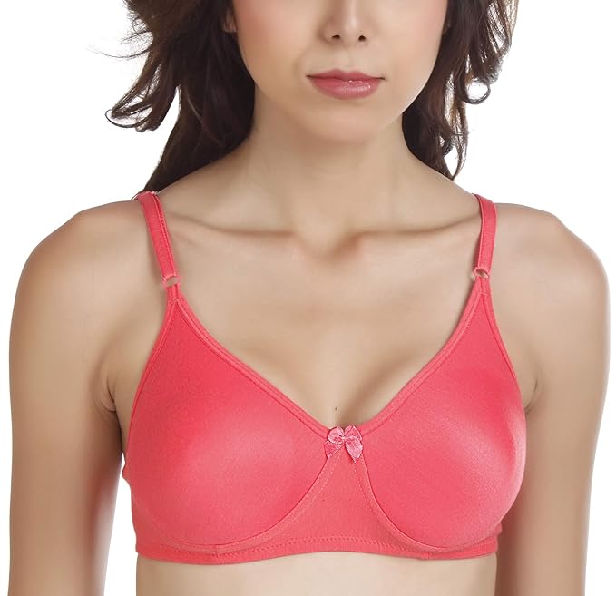 Softskin Women's Cotton Blend Non Padded Non-Wired T-Shirt Bra (Pack of 3)
