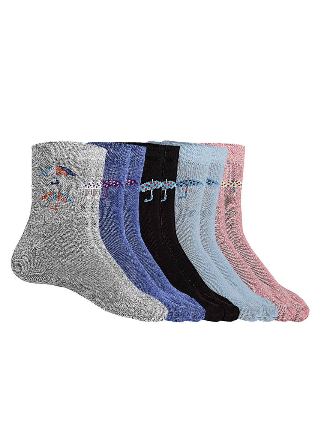 Texlon Women's Ankle Cotton Thumb socks (pack of 5 pairs)(Multicolored, Free Size)