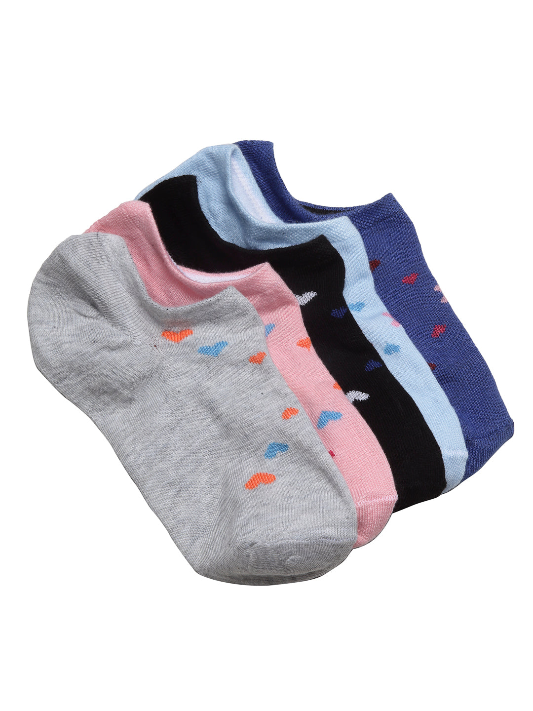 Texlon women's Cotton Low Cut Loafer Socks (Free Size, Multi-Coloured) - Pack of 5