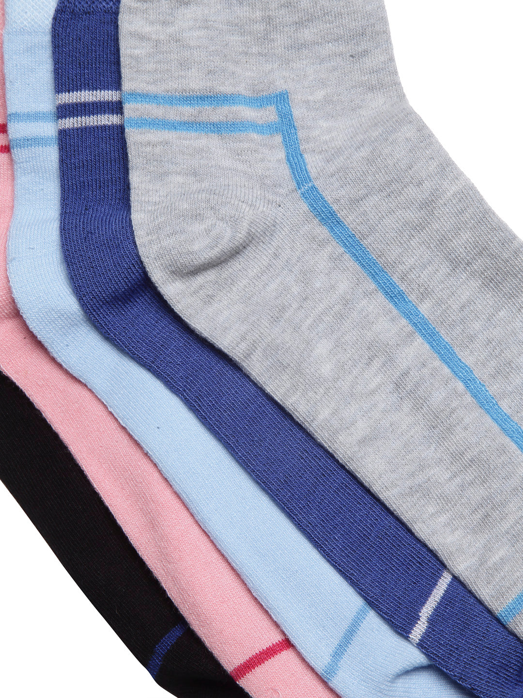 Texlon Women's Ankle Cotton Thumb socks (pack of 5 pairs)(Multicolored, Free Size)