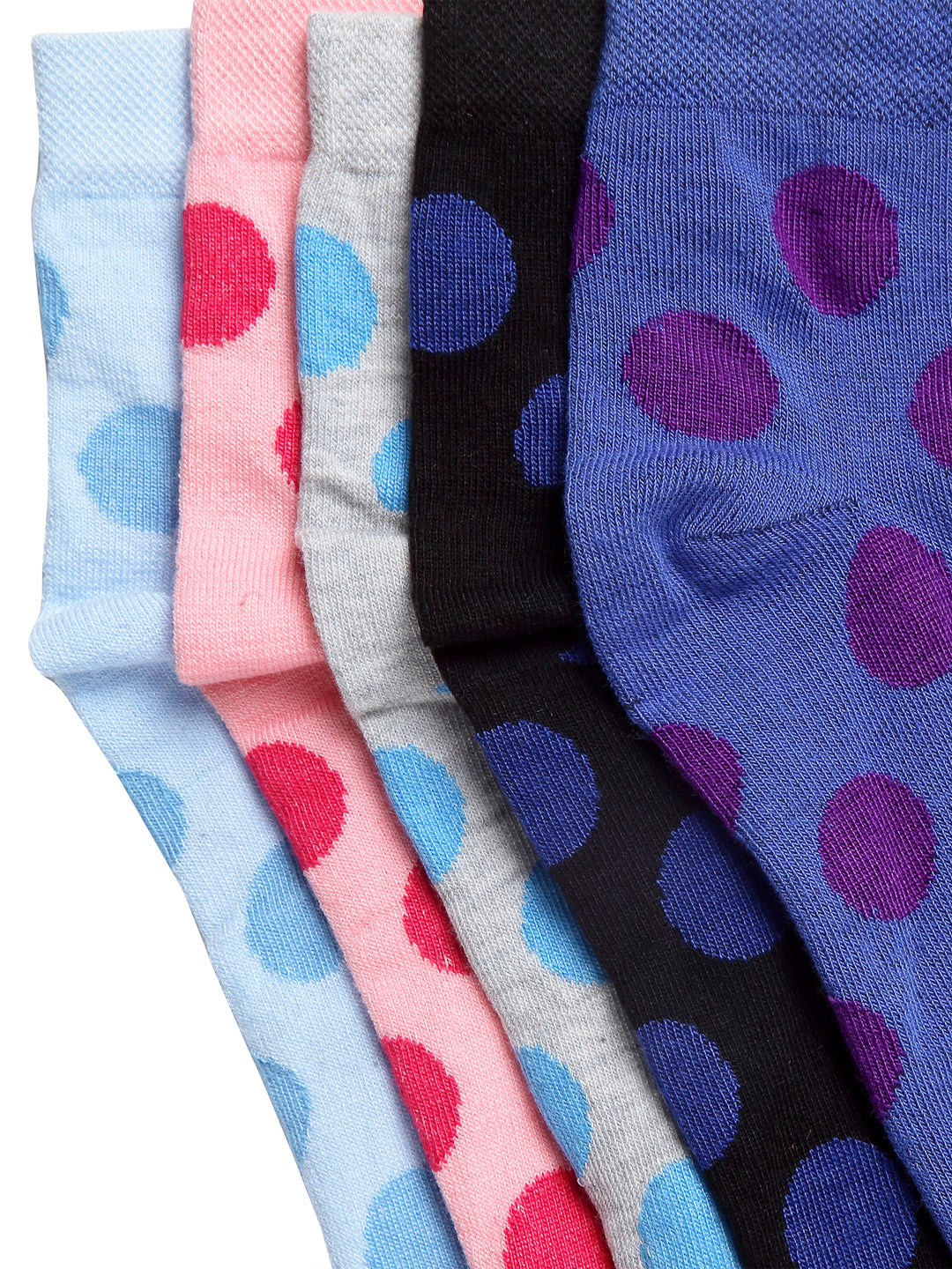 Texlon Women's Ankle Cotton Thumb socks (Pack of 5)(Multicolored, Free Size)