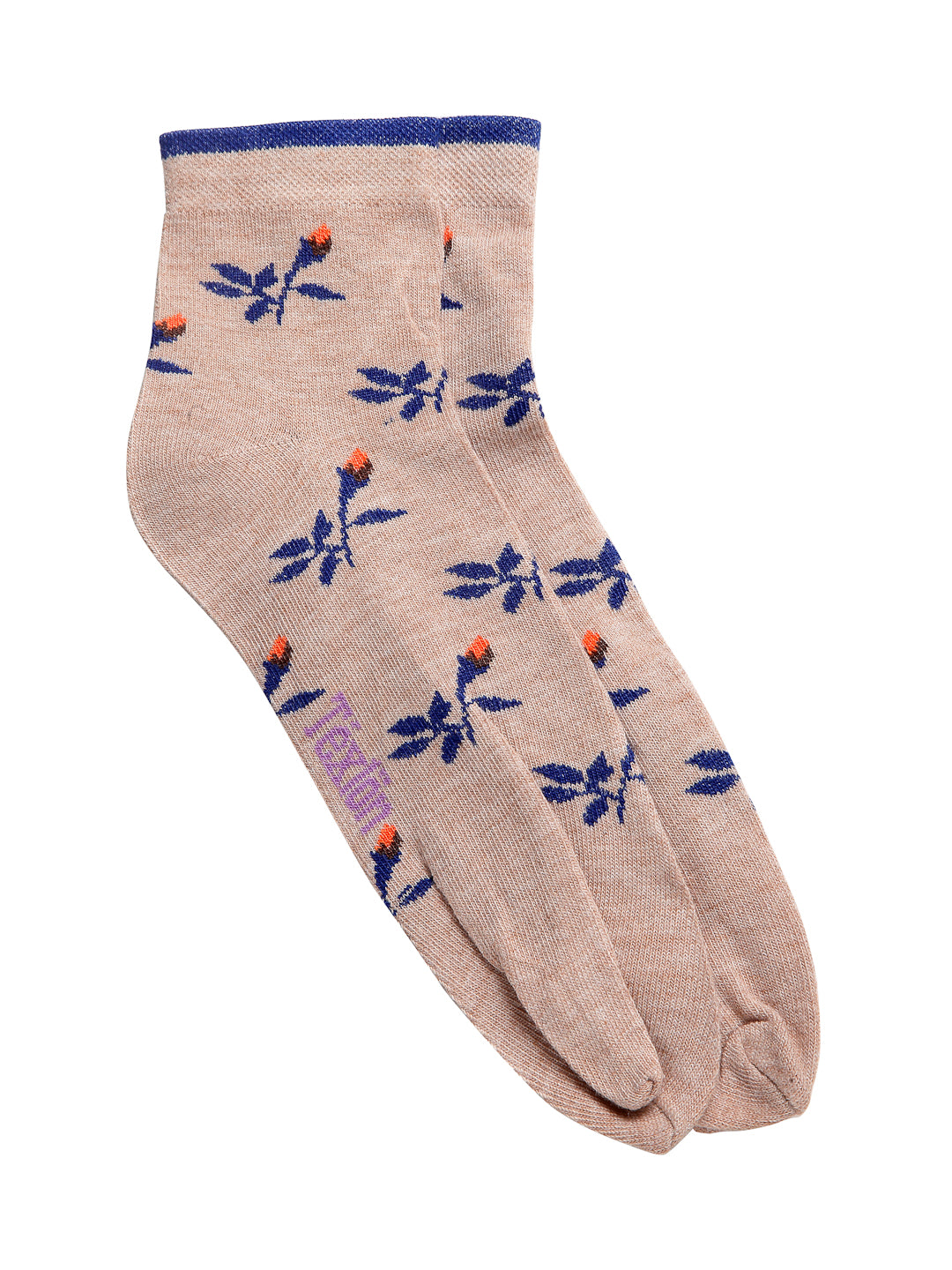 Texlon Women Woolen Floral Thumb Socks Pack of 5