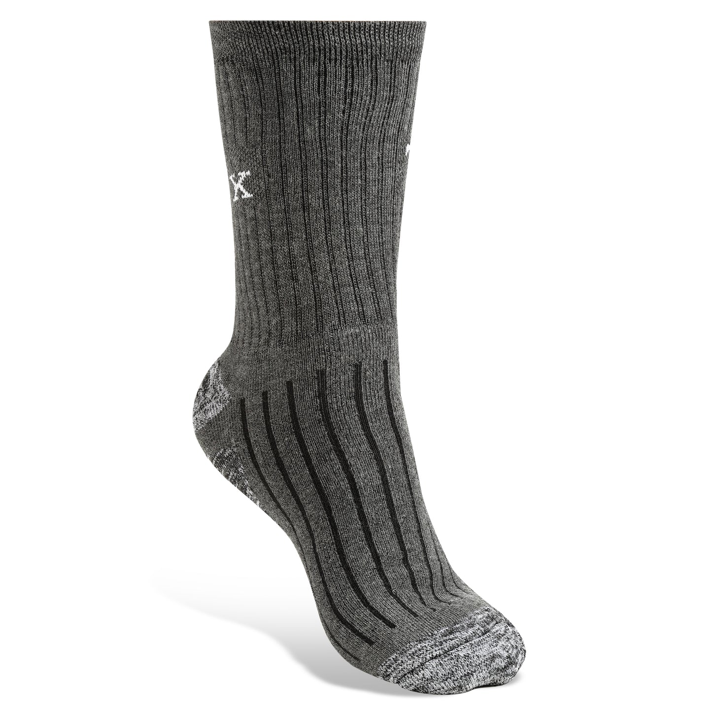 Texlon Men Calf Length Blended Spandex Thick Towel Terry Long Rib Elastic Compression Socks Pack of 4