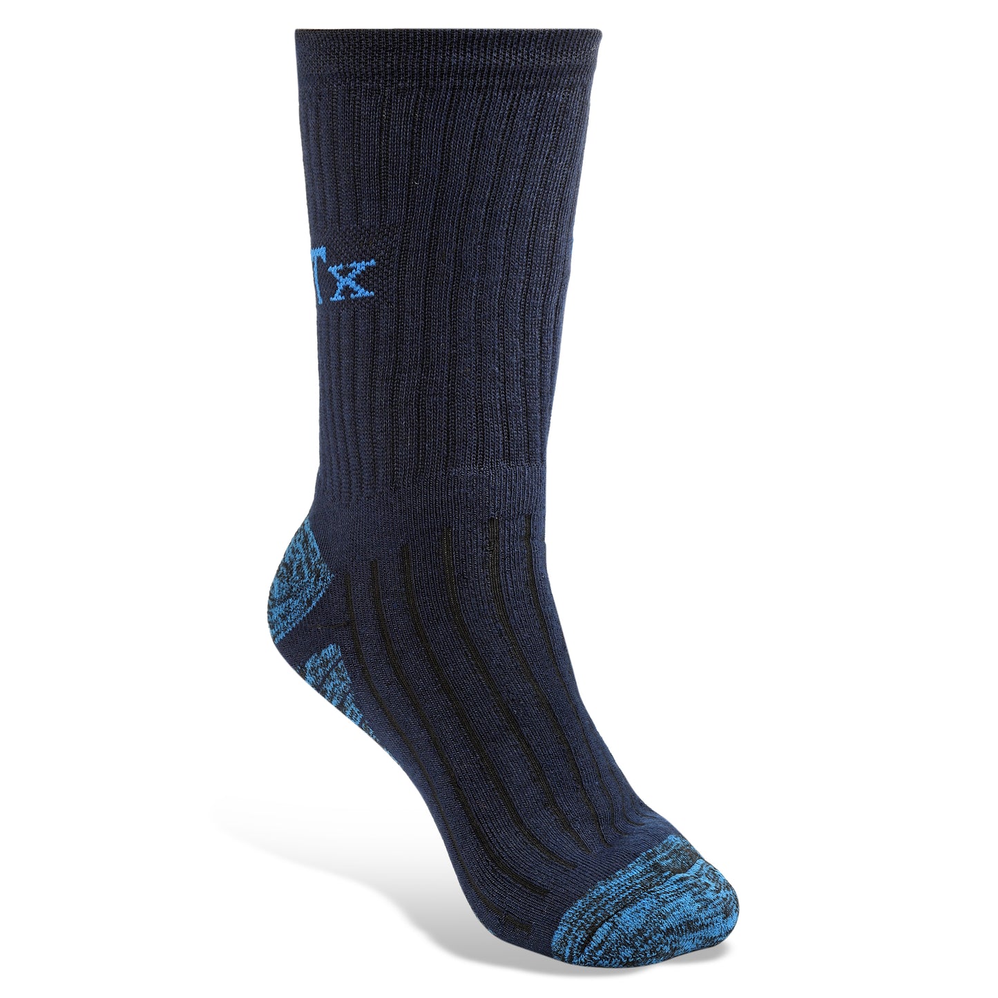 Texlon Men Calf Length Blended Spandex Thick Towel Terry Long Rib Elastic Compression Socks Pack of 4