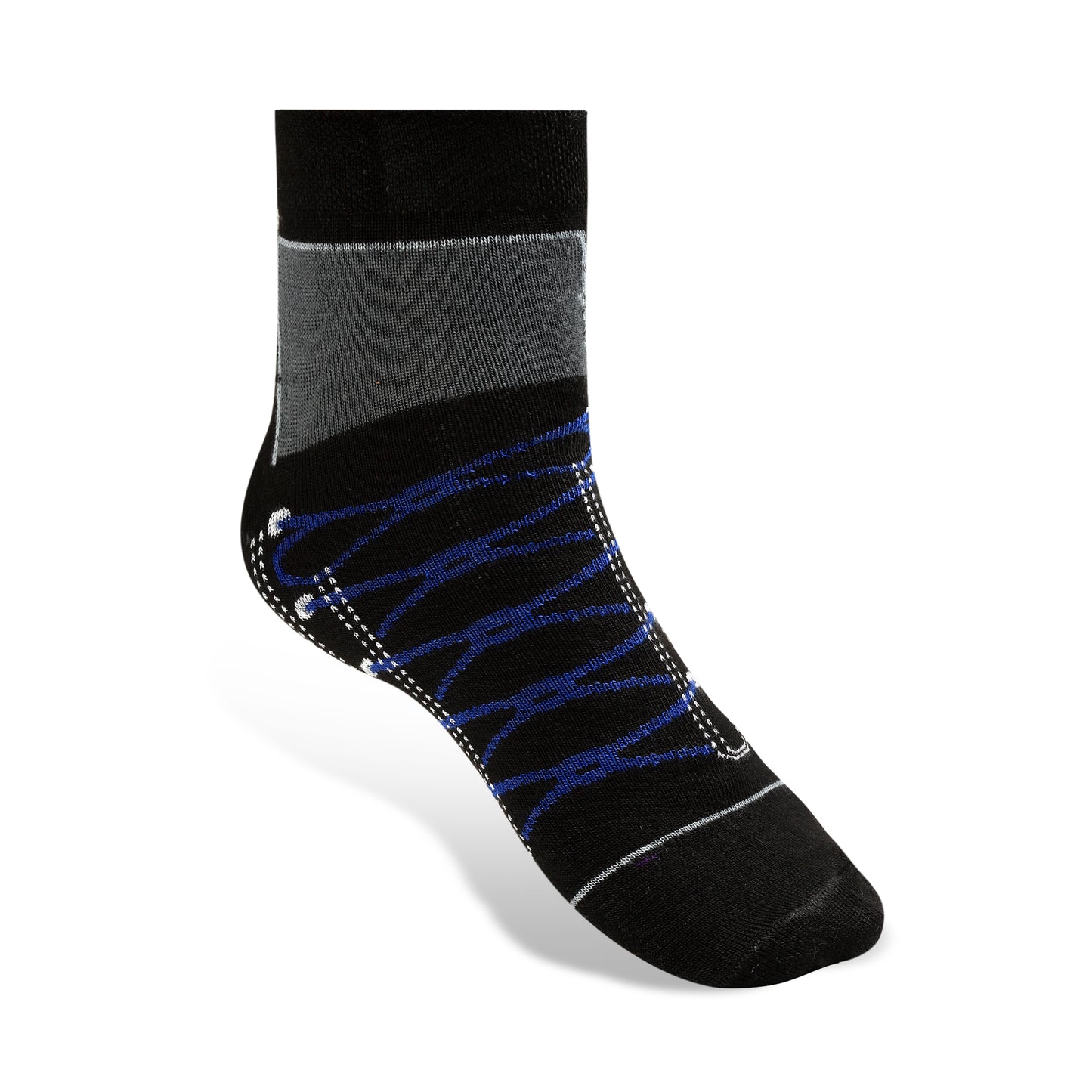 Texlon Men Ankle Length Shoe Print Spandex Casual Socks Pack of 5