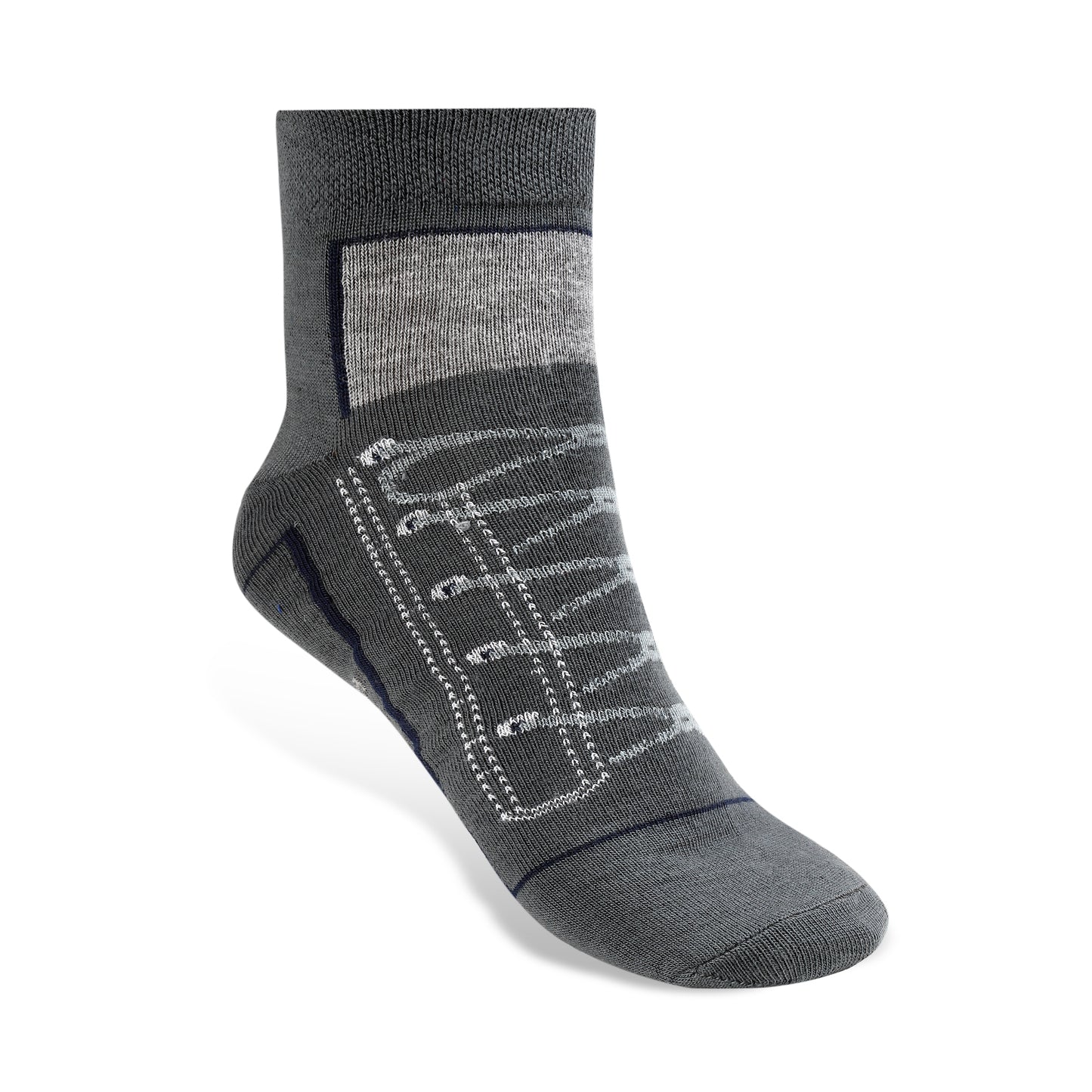 Texlon Men Ankle Length Shoe Print Spandex Casual Socks Pack of 5