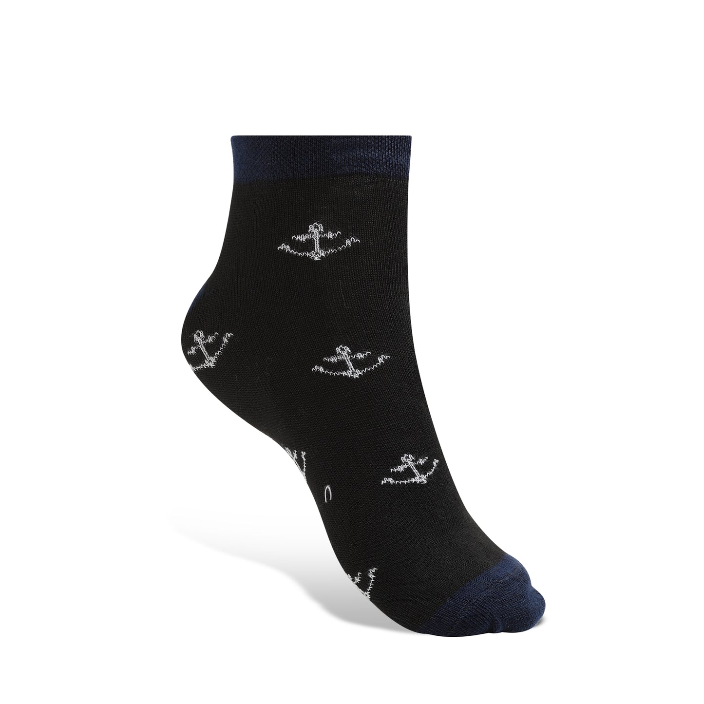 Texlon Men Ankle Length Cotton Blended Spandex Mix Design Casual/Formal Socks Pack of 6