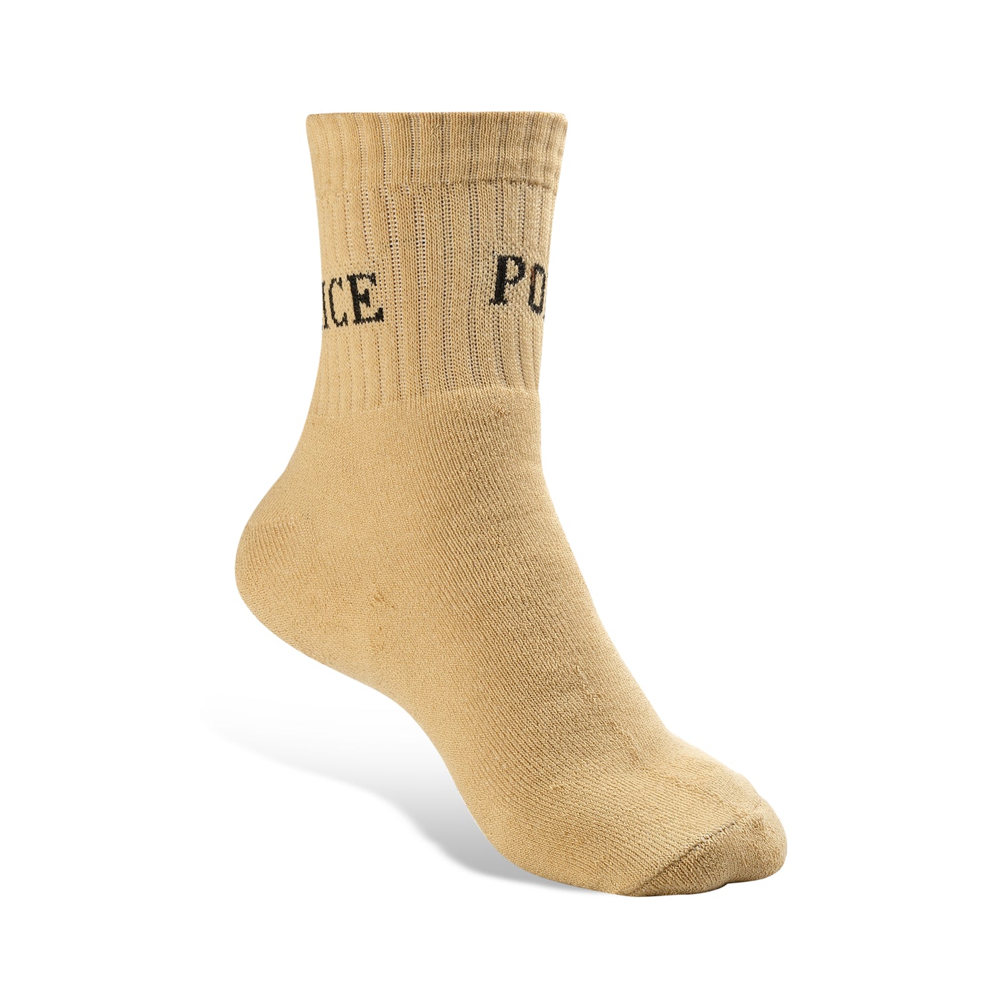 Texlon Men Calf Length Blended Spandex Thick Towel Terry Long Rib Elastic Police Uniform Socks Pack of 3