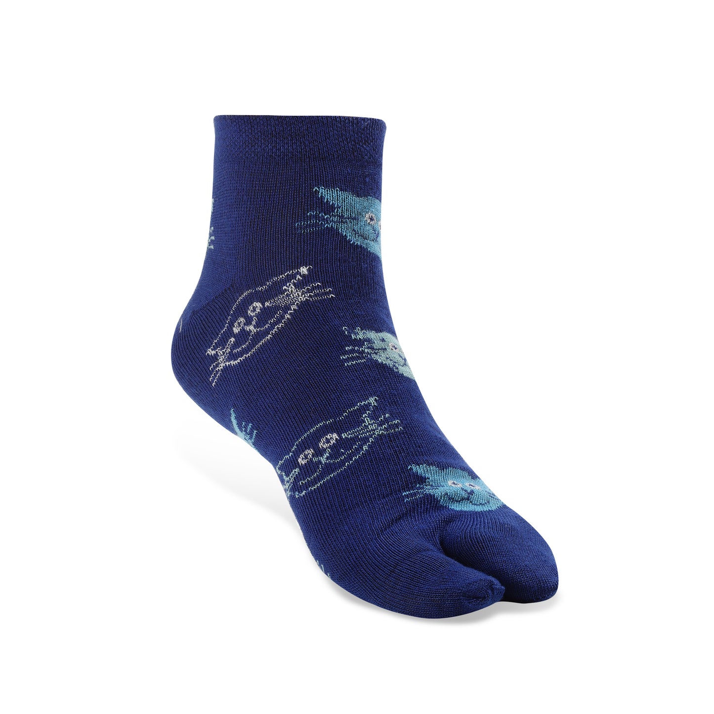 Texlon Women Ankle Length Thumb Cotton Blended Spandex Printed Socks Pack of 5