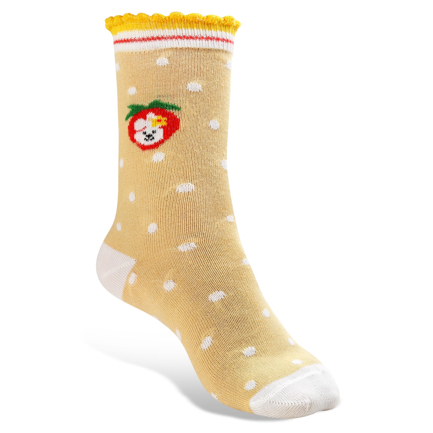Texlon Kids Girls Calf Length Cotton Blended Spandex Top-Lace-Elastic Socks Pack of 5