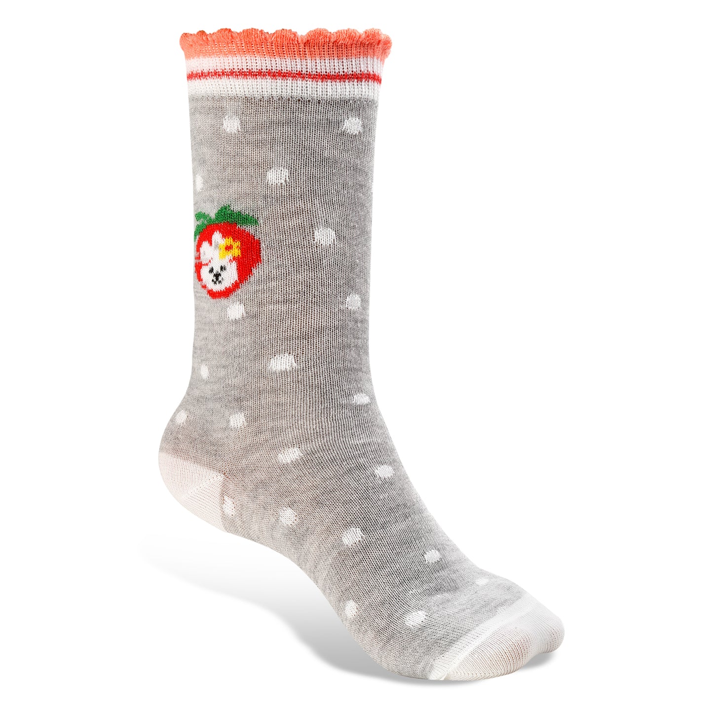 Texlon Kids Girls Calf Length Cotton Blended Spandex Top-Lace-Elastic Socks Pack of 5