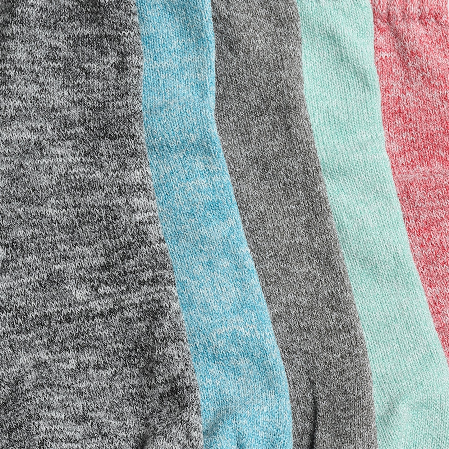 Texlon Women Ankle Length Thumb Cotton Blended Spandex Multicolor Socks Pack of 5