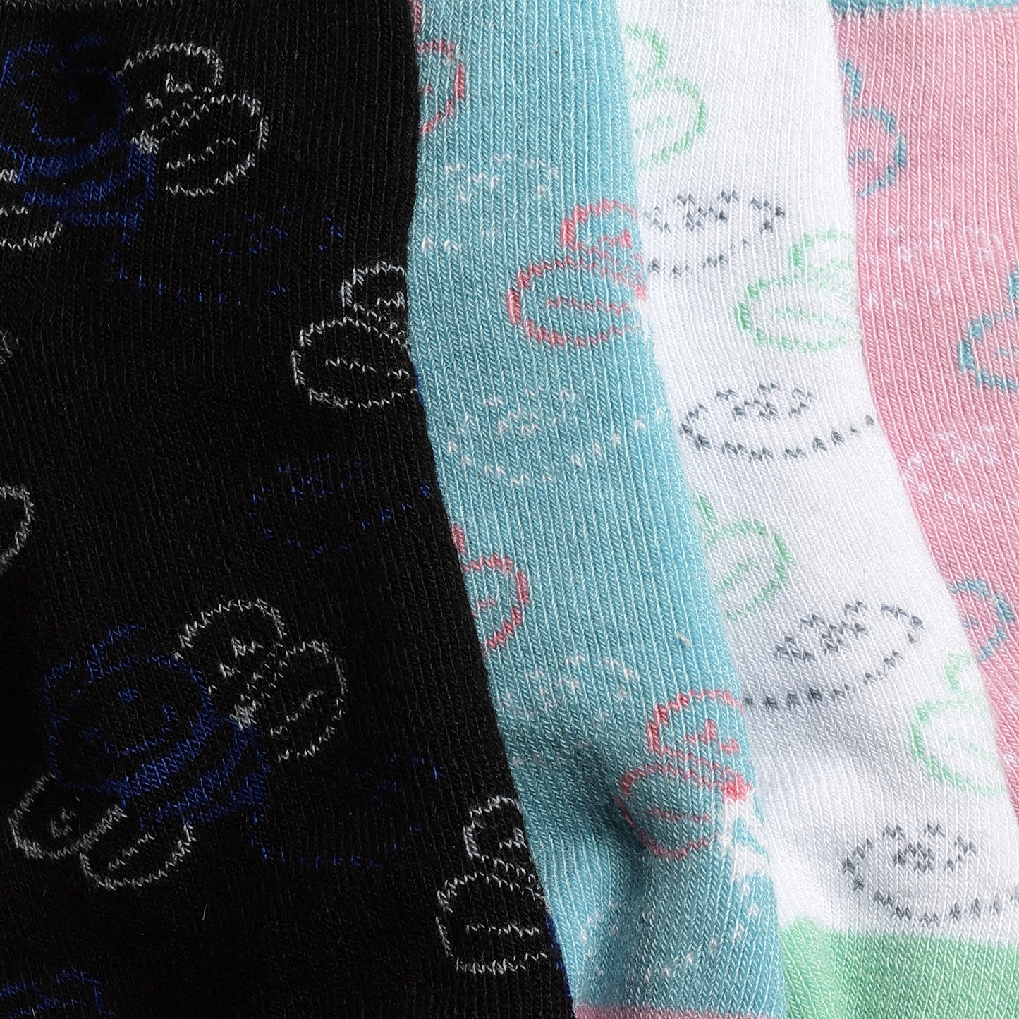 Texlon Women's Ankle Length Thumb Cotton Thick Terry Socks (Pack of 4 Pairs, Multicolored)