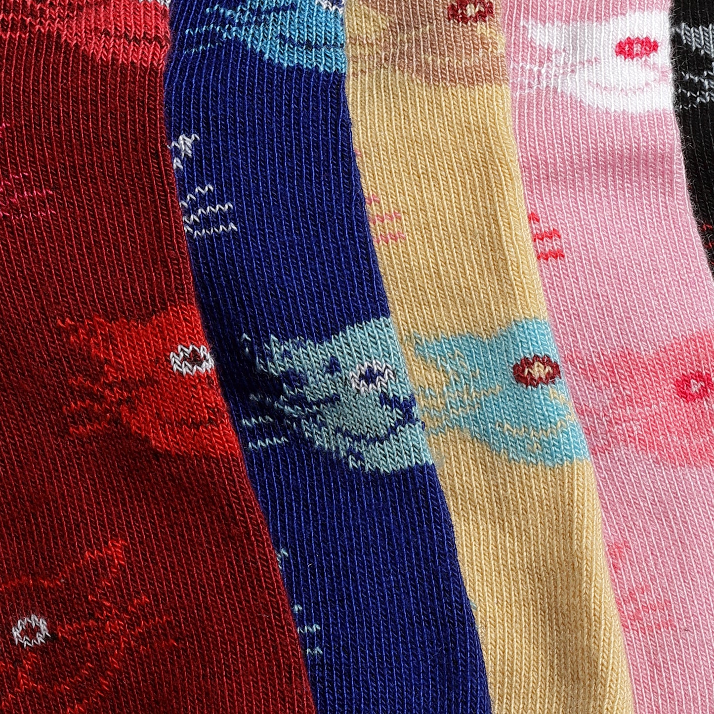 Texlon Women Ankle Length Thumb Cotton Blended Spandex Printed Socks Pack of 5