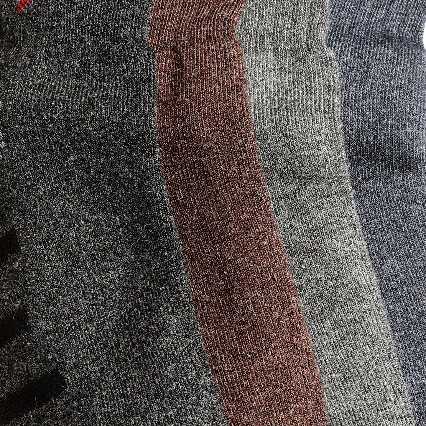 Texlon Men Ankle Length Woolen Terry Thick Towel Socks Pack of 4