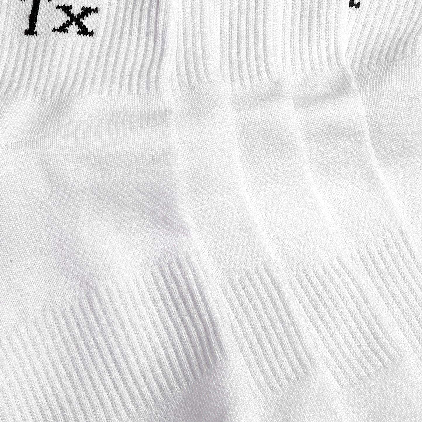 Texlon Men Ankle Length Polyamide Spandex Top Net Airy Long Rib Center Elastic Sports White Socks Pack of 5