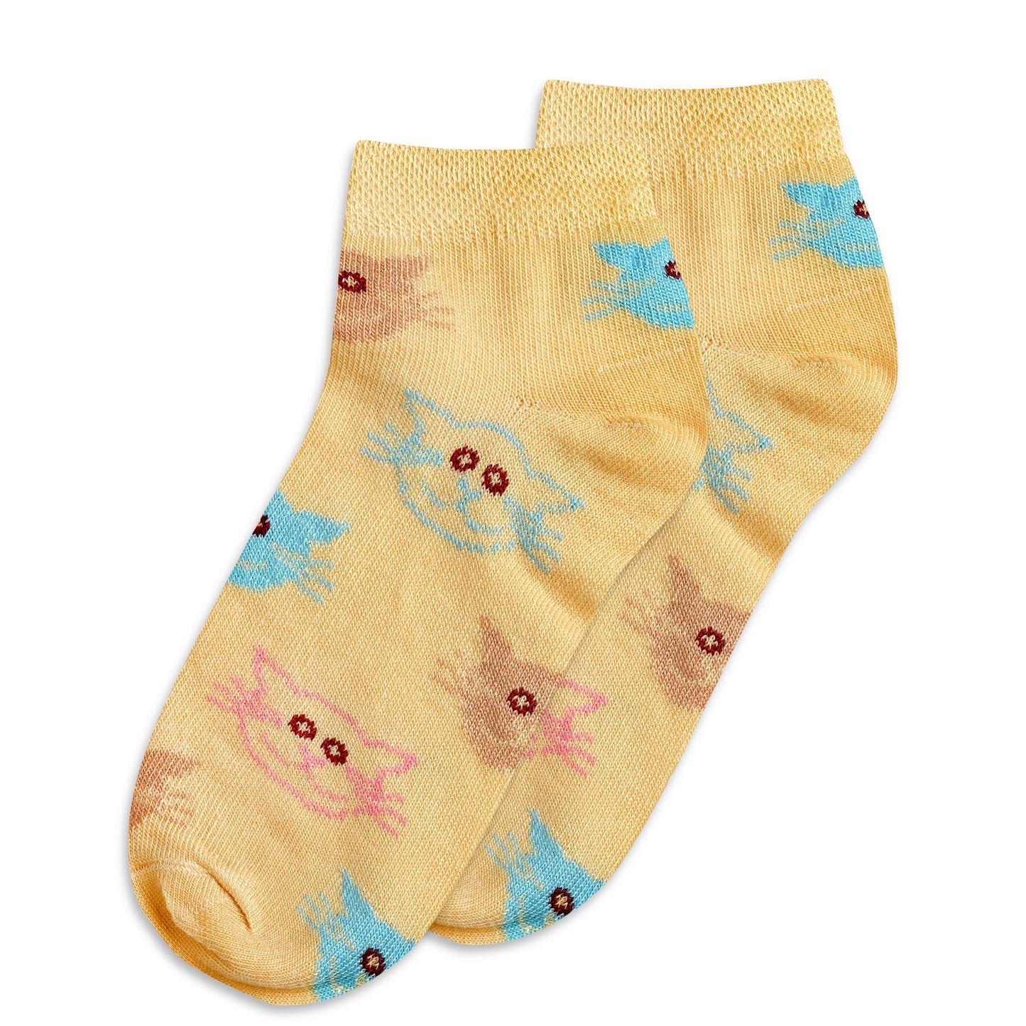 Texlon Ankle Length Blended Spandex Multicolor Socks For Kids Boys/Girls Pack of 5