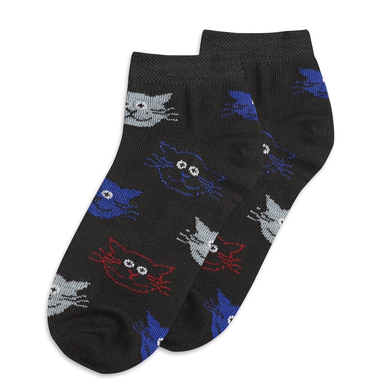 Texlon Ankle Length Blended Spandex Multicolor Socks For Kids Boys/Girls Pack of 5