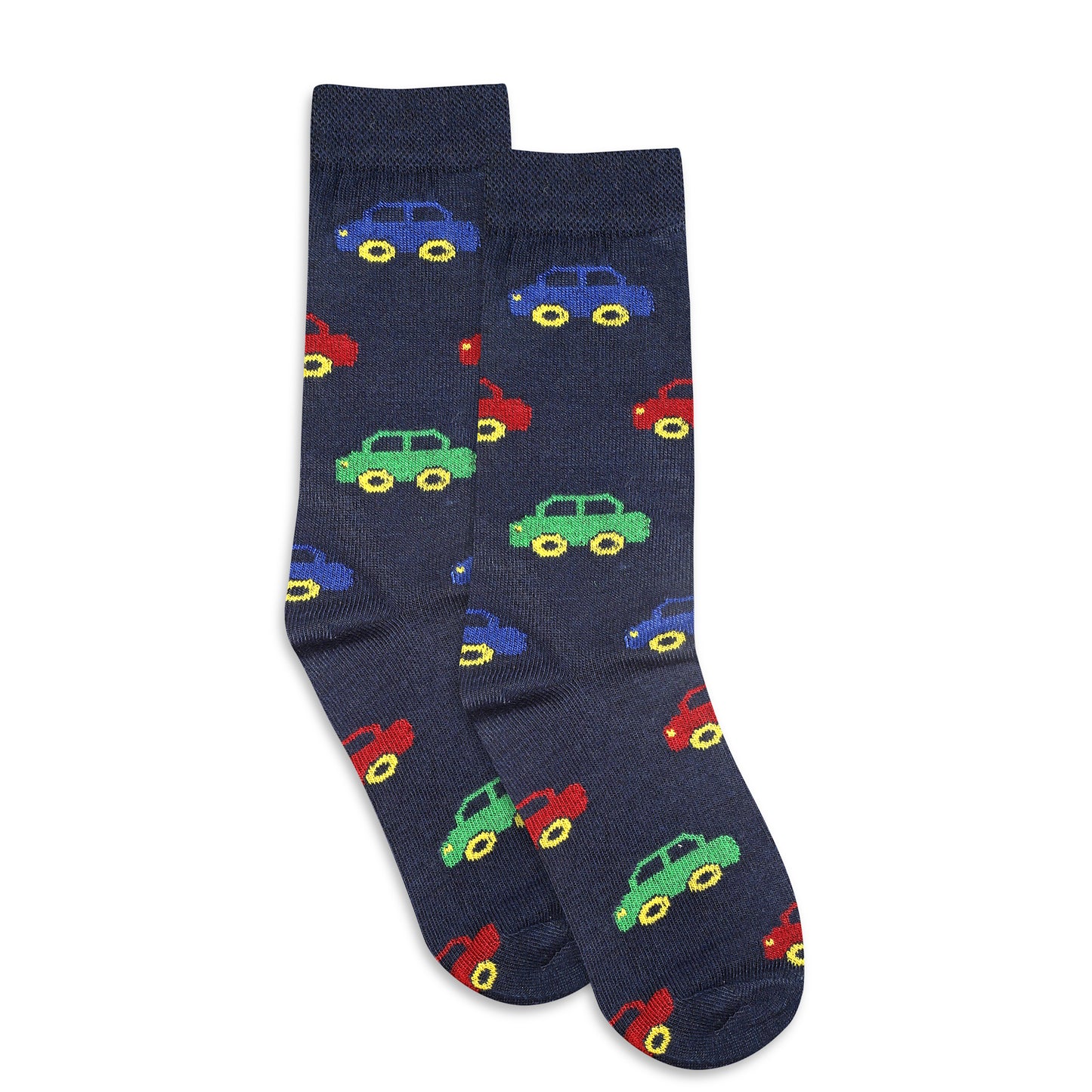 Texlon Calf Length Cotton Blended Spandex Multi design Multicolor Socks For Kids Boys/Girls Pack of 5