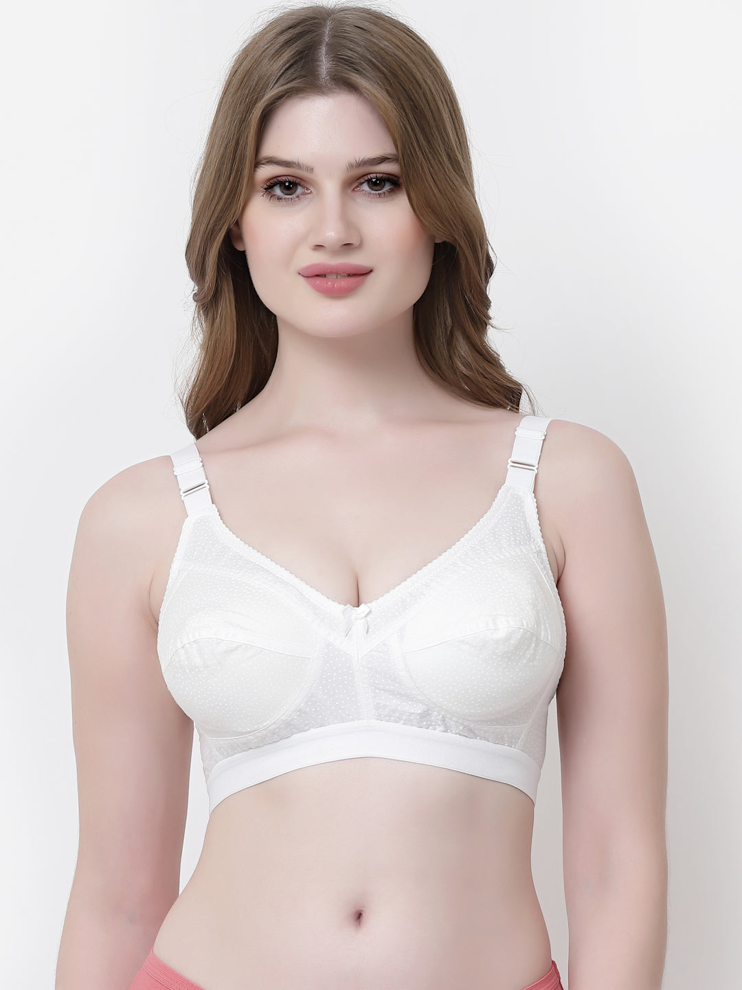 Non Wired Full Coverage Minimizer White Bra