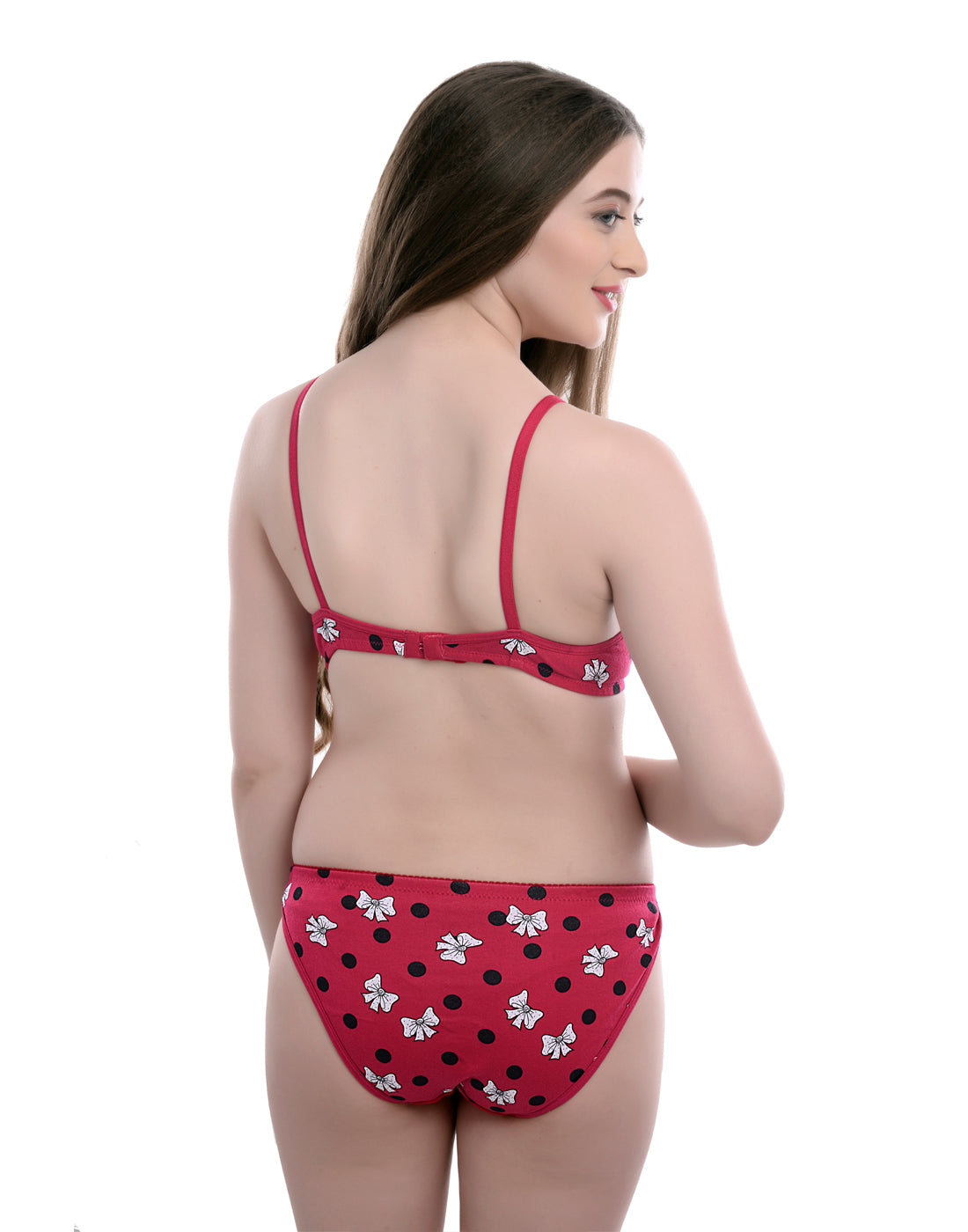 Softskin Womens Printed Soft Cotton Bra & Panty Set - Pack of 3