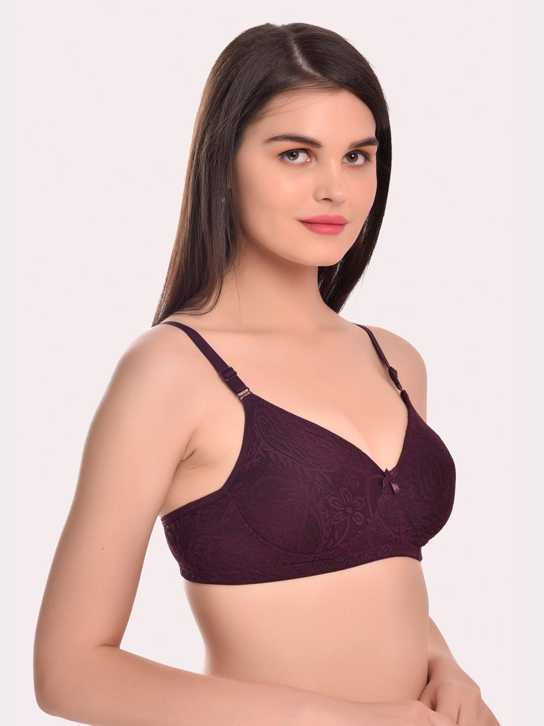 Pack Of 3 Lace Non-Wired Heavily Padded All Day Comfort Seamless T-Shirt Bra