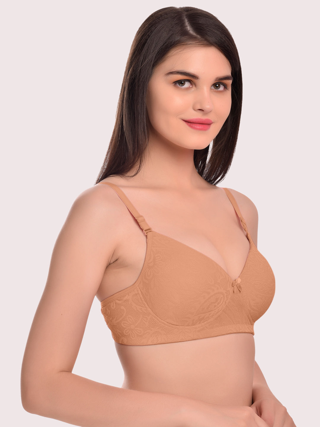 Pack Of 3 Lace Non-Wired Heavily Padded All Day Comfort Seamless T-Shirt Bra