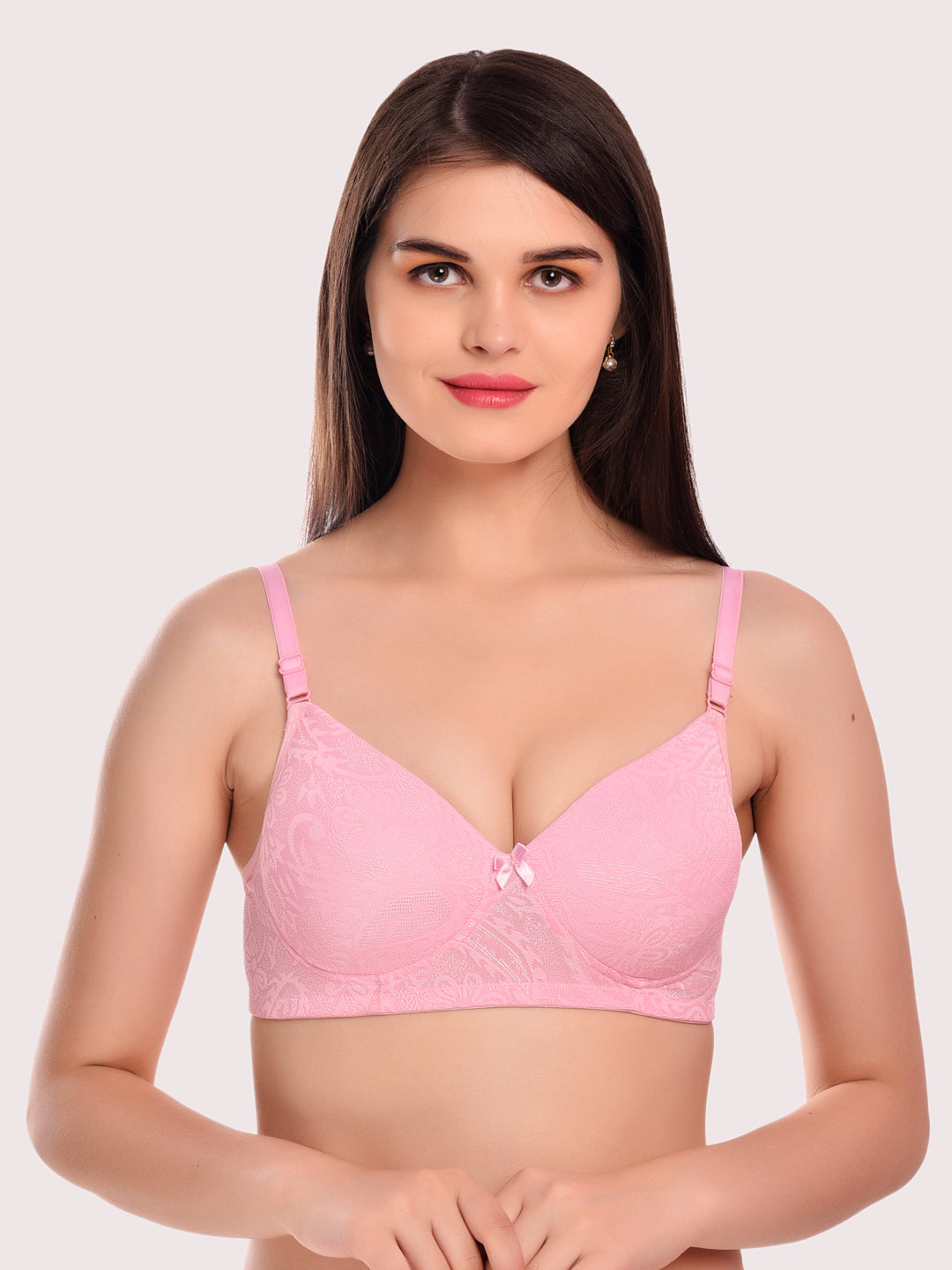 Pack Of 3 Lace Non-Wired Heavily Padded All Day Comfort Seamless T-Shirt Bra