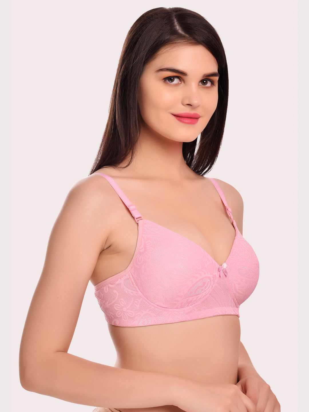 Pack Of 3 Lace Non-Wired Heavily Padded All Day Comfort Seamless T-Shirt Bra