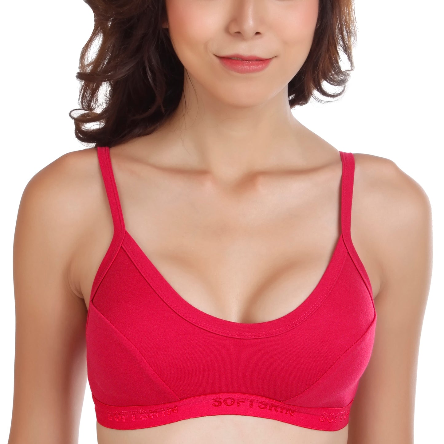Softskin Women's Poly Cotton Non-Wired Sports Bra (Pack of 6)