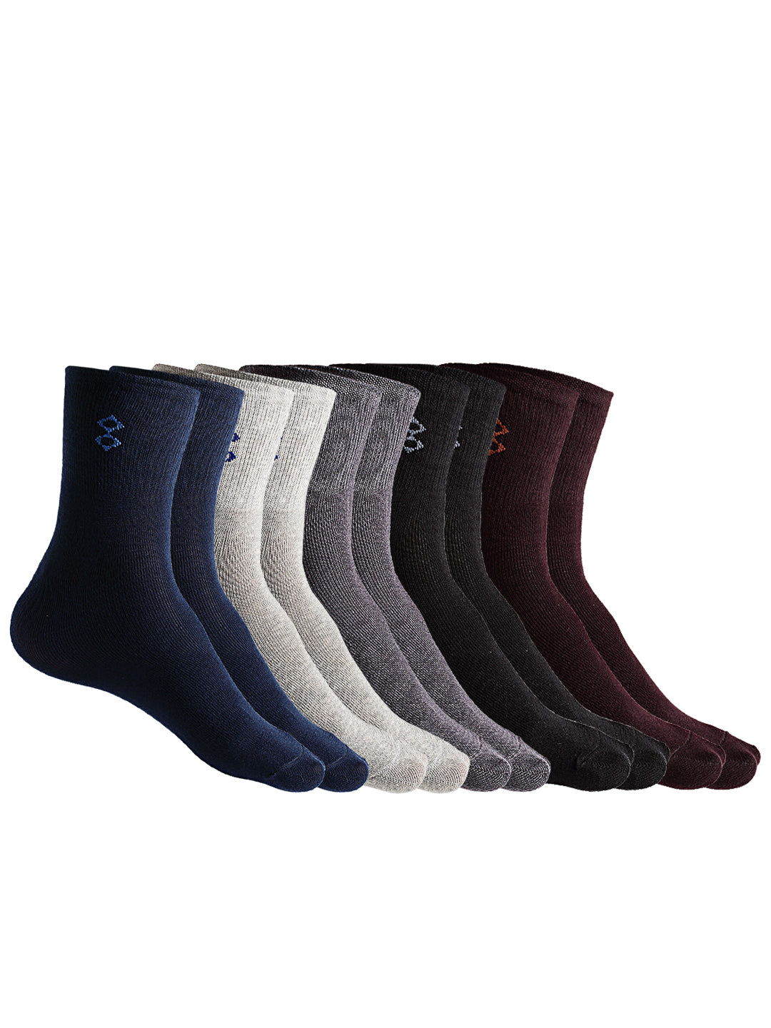 Texlon Men's Cotton Ankle Length Socks (Free Size) (Multi-Coloured) - Pack Of 5