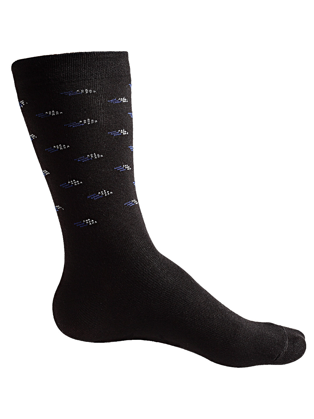 Texlon Men's Calf Length Cotton Spandex Socks (Multicolor, Free Size) - Pack of 5