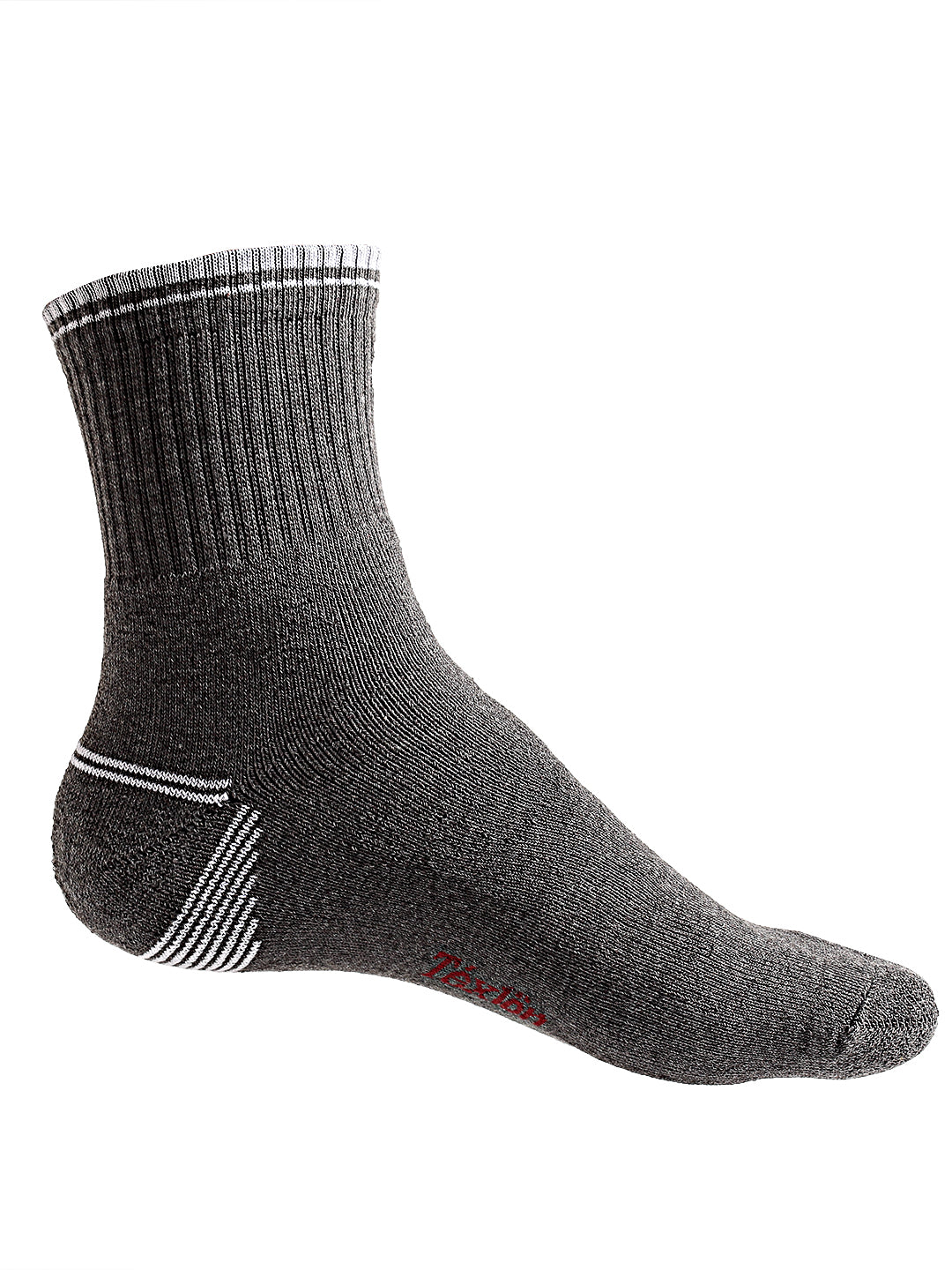 Texlon Men's Thick Terry Ankle length Sports Socks (Free Size) (Multicolor) - Pack Of 3 Pair