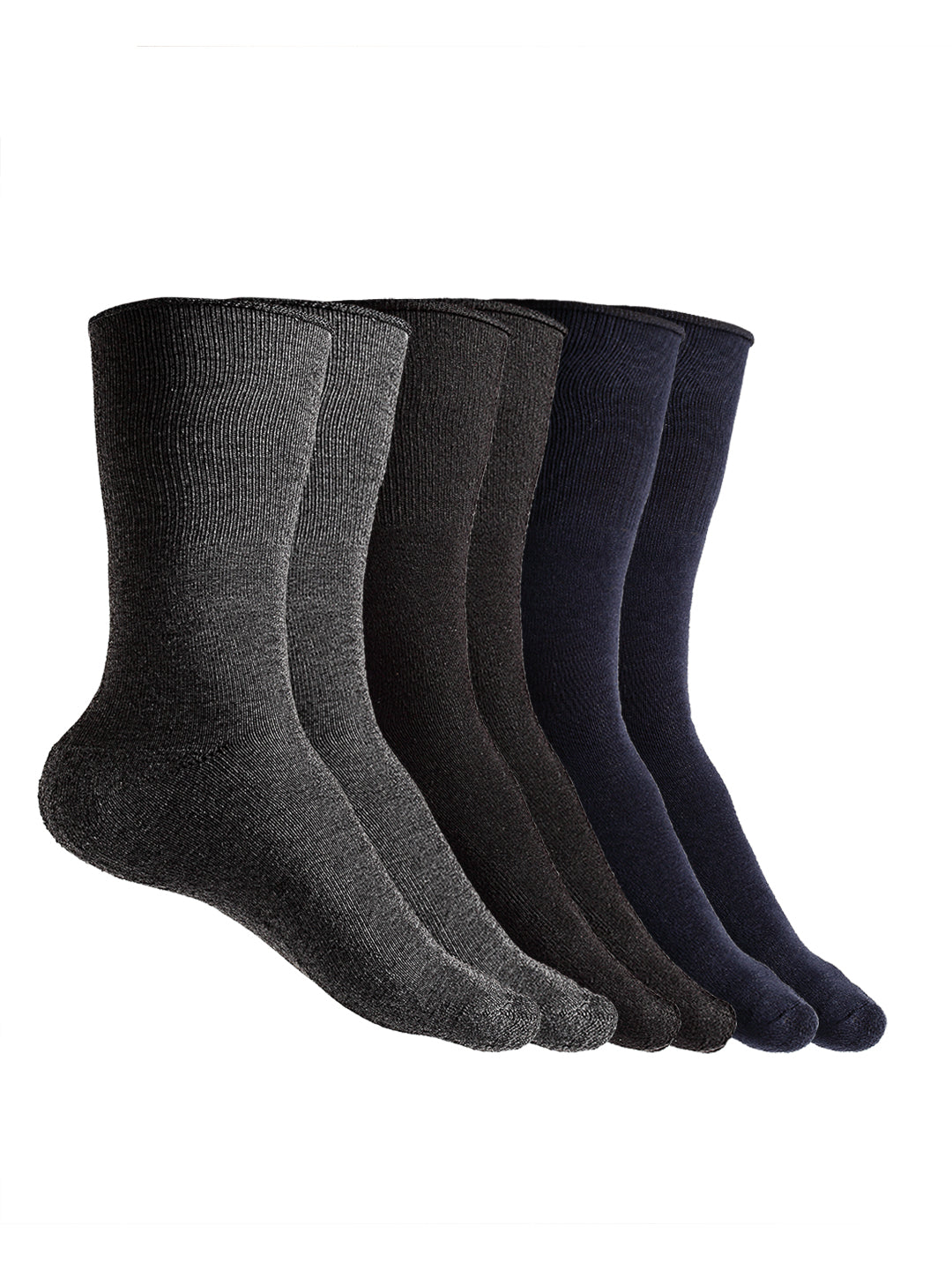 Texlon Men's Soft hold Diabetic care Socks (Free Size) (Multicolor) - Pack Of 3 Pair