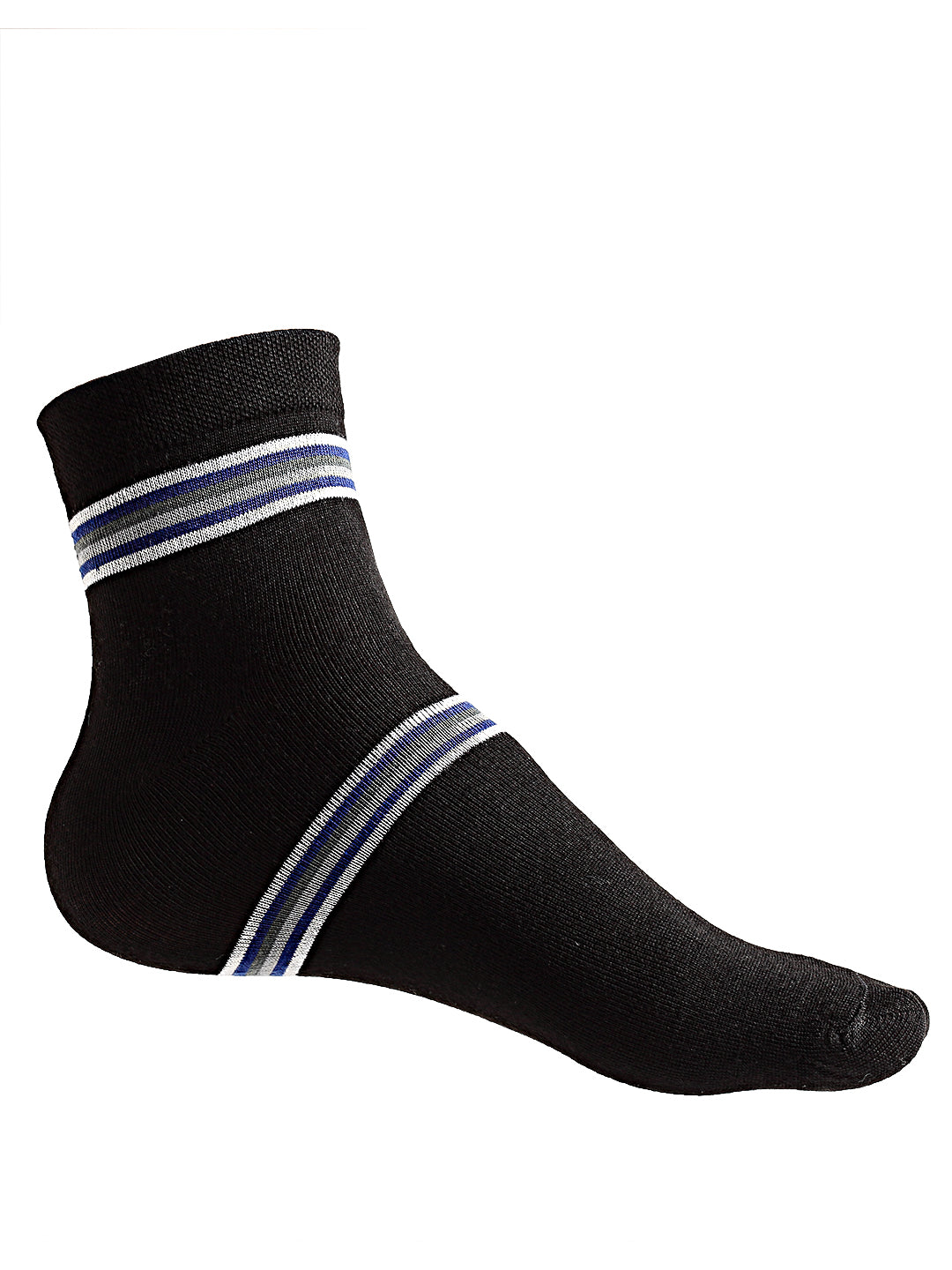 Texlon Men's Ankle Length Cotton Multicolored Socks (Pack of 5 Pairs)