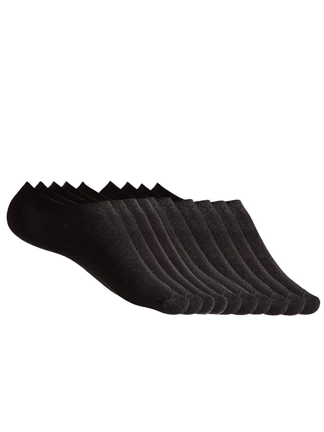 Texlon Men's Cotton Low Cut Loafer Socks (Free Size) (Black) - Pack Of 5 Pair