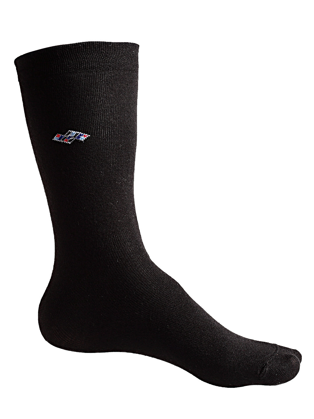 Texlon Men's Calf Length Cotton Spandex Socks (Black, Free Size) - Pack of 5 Pairs