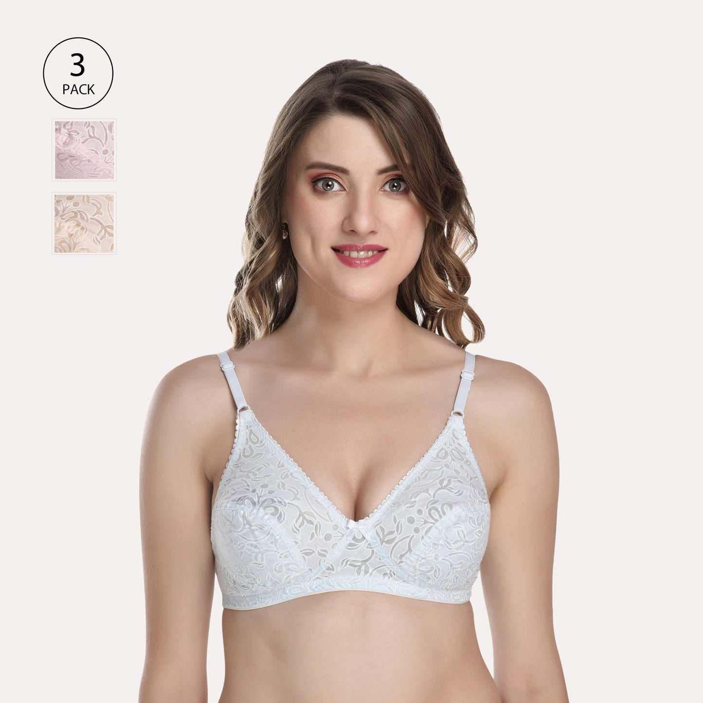 Women Printed Non Padded Cotton Bra