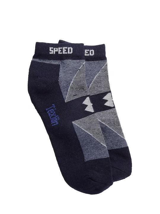 Texlon Men's Cotton Terry Cushioned sole Low Ankle Length Sports Socks (Free Size) (MultiColoured) - Pack Of 3 Pair